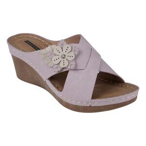 GC Shoes Selly Wedge Sandals 6 Lilac MSRP $60